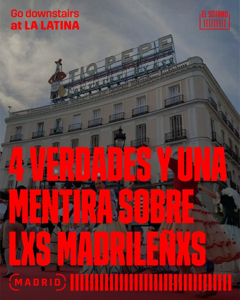 ¿Cuál de estos datos sobre lxs madrileñxs es falso🎟 Entradas en www.salaelsotano.com